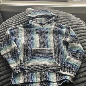 ‘Baja Joe’ Mexican Baja hoodie/drug rug size small